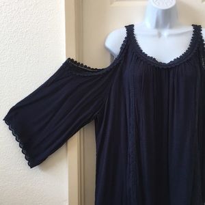 Eyeshadow Cold shoulder top NWT Blue  2X